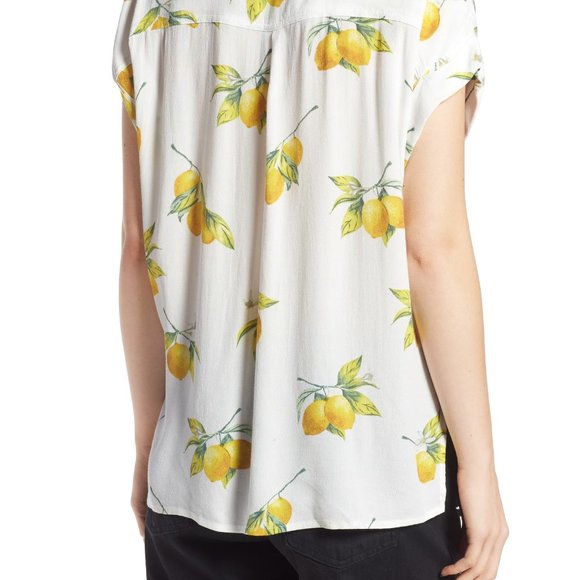 RAILS White and Lemon Print Shirt - Picture 2 of 2